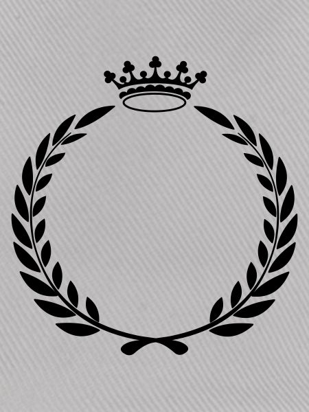 Lorbeerkranz mit Krone