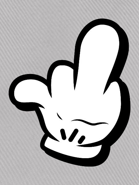 Mittelfinger Comic Style