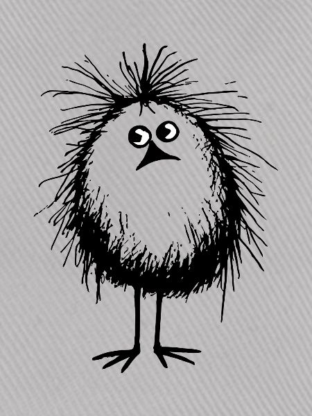 Niedlicher Federmonster-Vogel