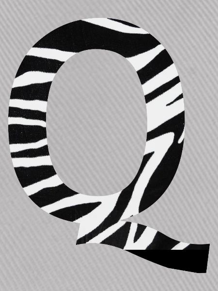 Buchstabe q zebra