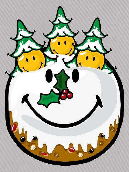 Smiley Christmas Cake