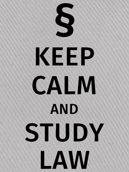 keep calm and study law