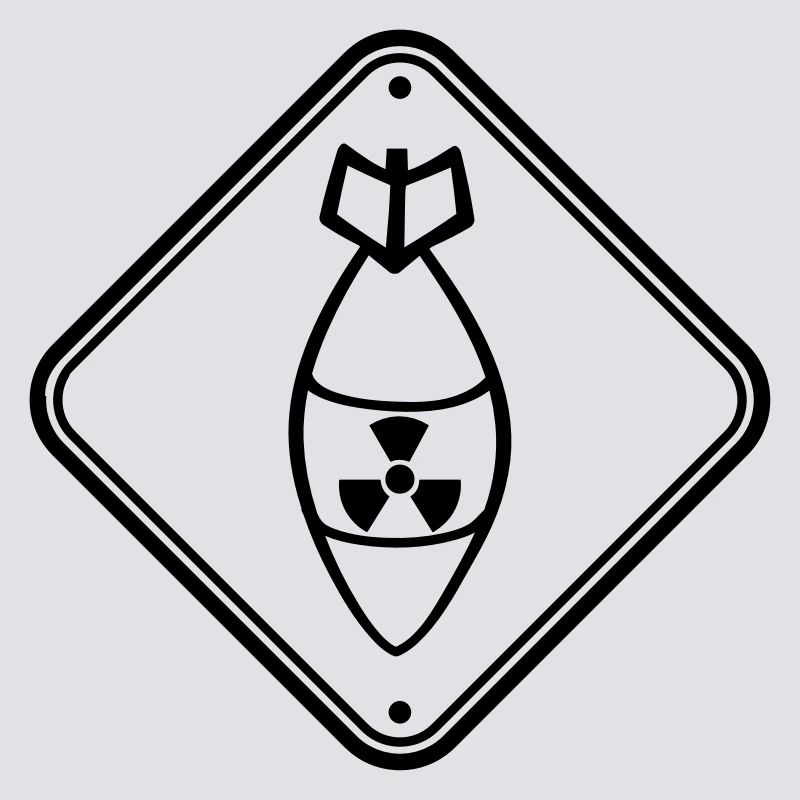 shield danger caution warning caution atomic bomb r