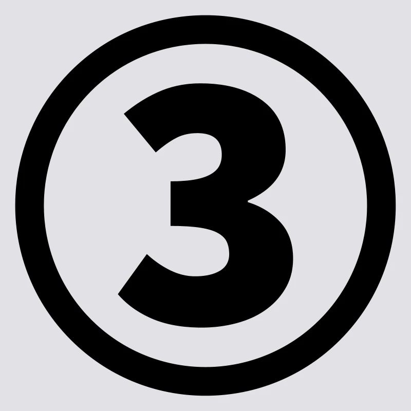 number three numéro trois