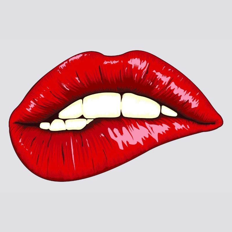 Expressive lips with shine