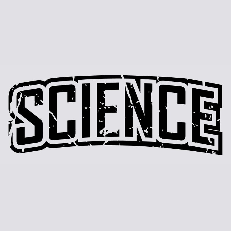 vintage science script logo en détresse