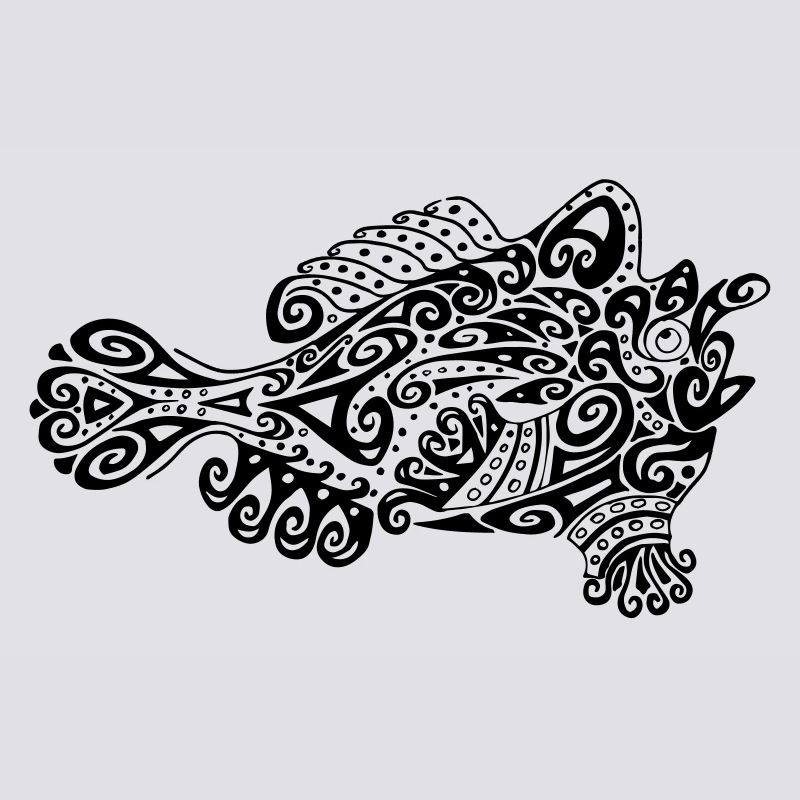 Petit poisson grenouille mignon