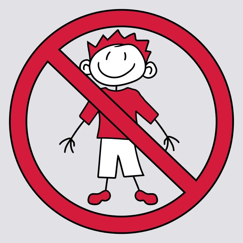 forbidden sign zone no child painted scribble com