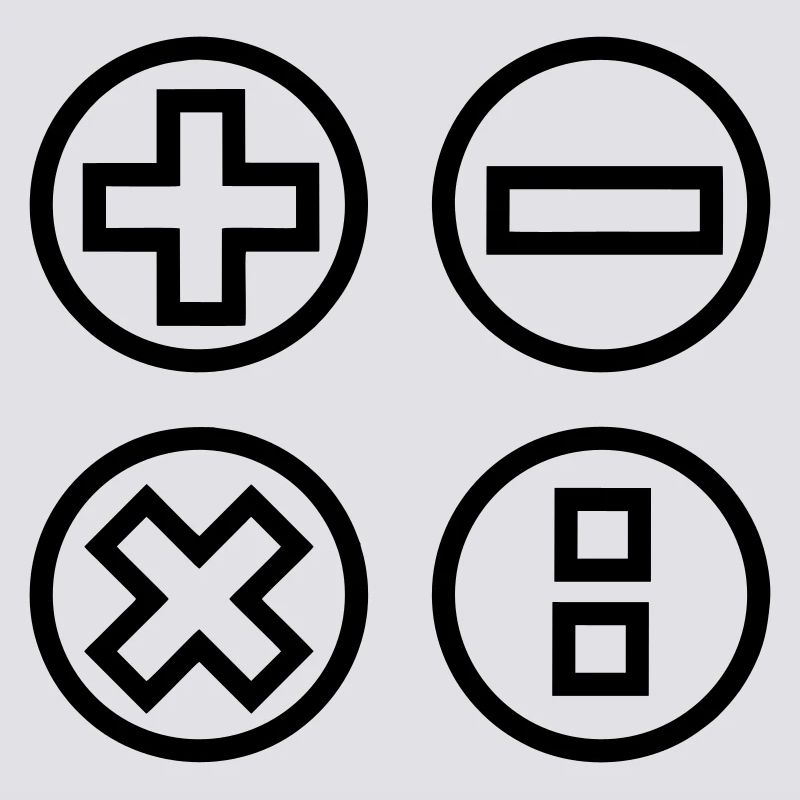 Logo mit vier Emblemen berechnen Schattenbild