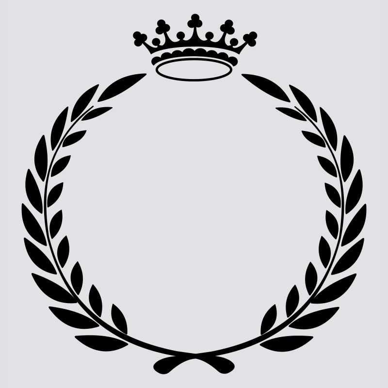 Couronne de laurier avec couronne