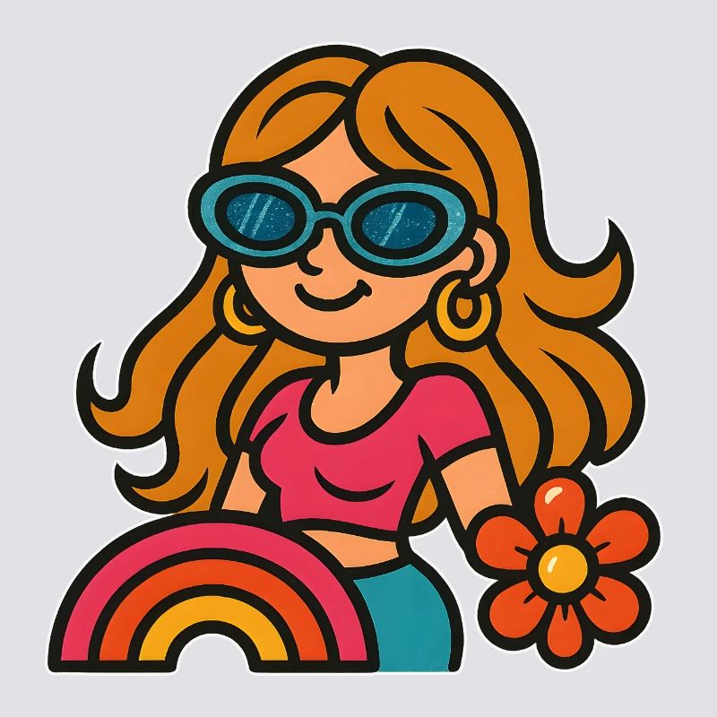 Fille d’été rétro - Look Flower Power