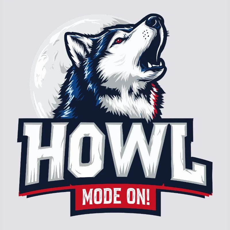 Mode Howl activé - Design Husky avec Lune