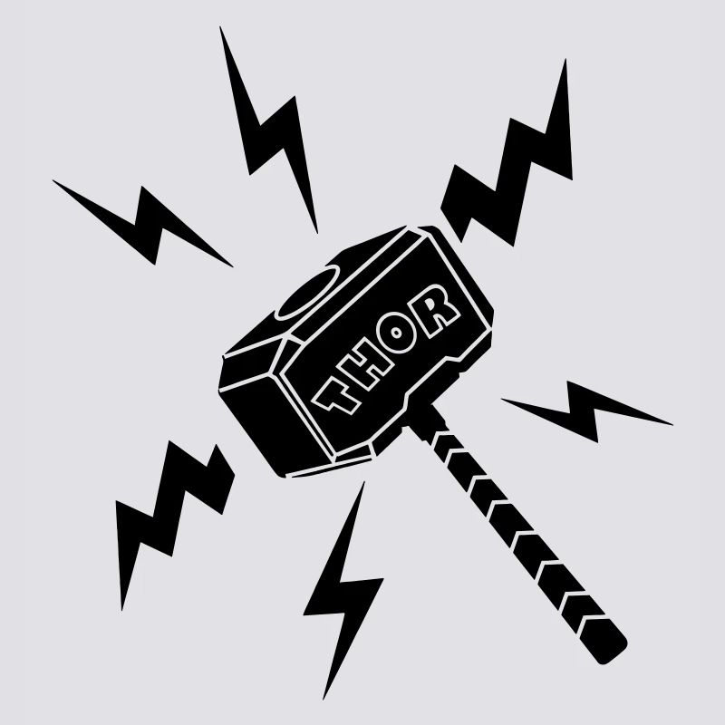 Thor-Hammer mit Text THOR