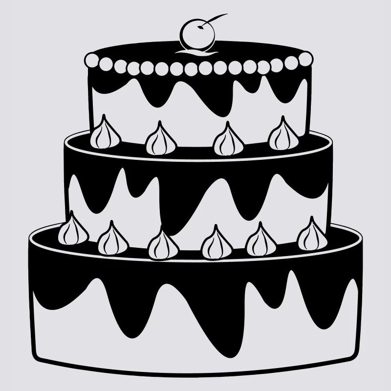 Birthday cake shadow image