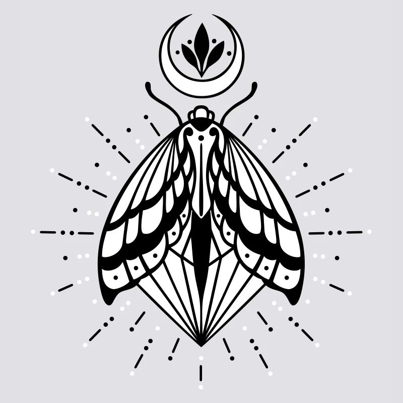 Papillon lune cristal diamant luciole