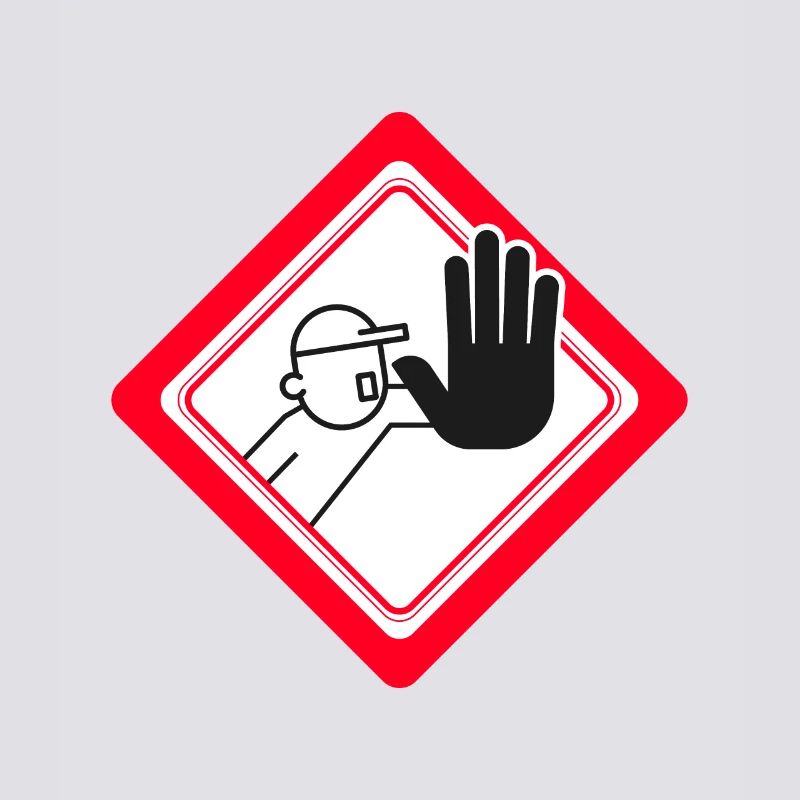 Unauthorized access prohibited Prohibition signs