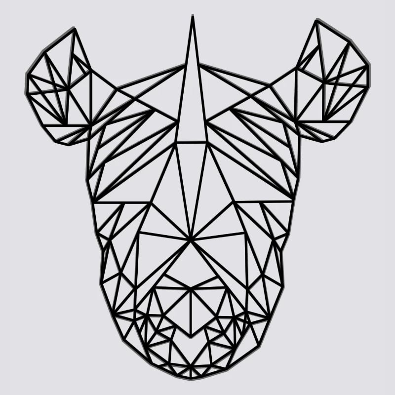 Rhino LowPoly Black & White