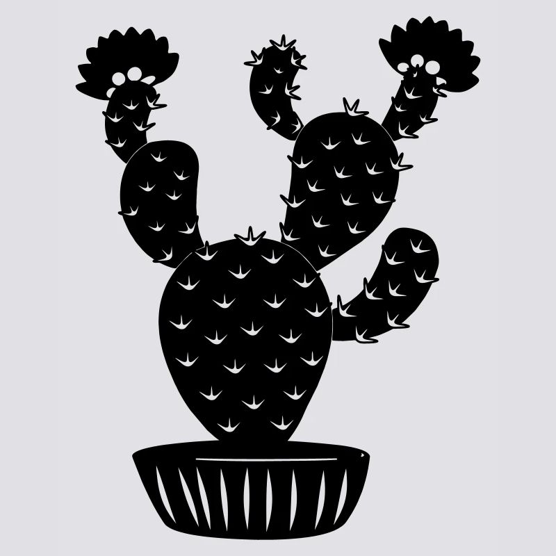 Pot de fleurs avec cactus