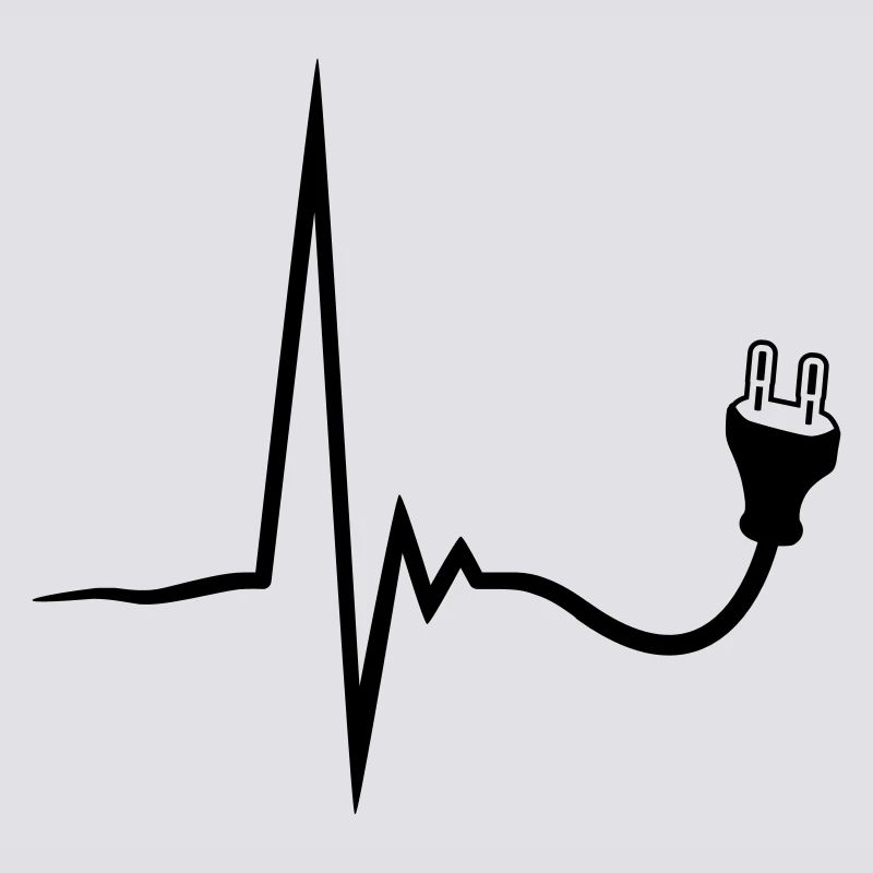 heartbeat current line plug power socket connect p