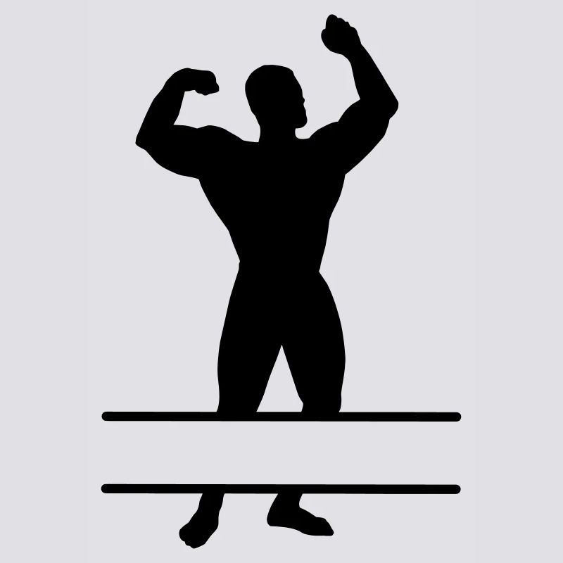 Bodybuilder with text space