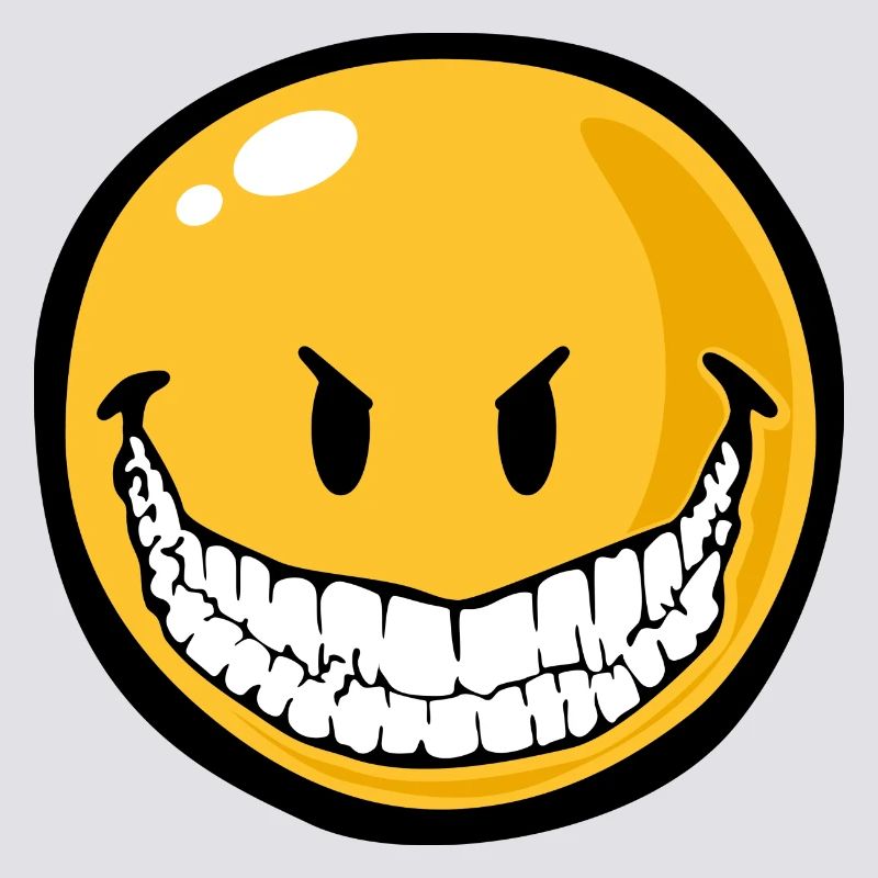 Smiley evil grin