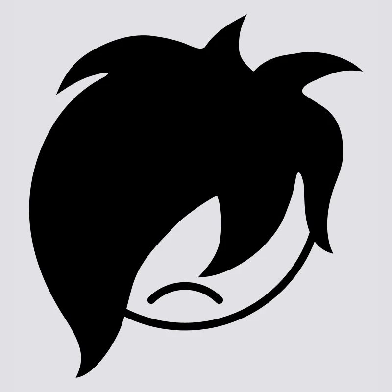 Triste malheureux emo longs cheveux noirs