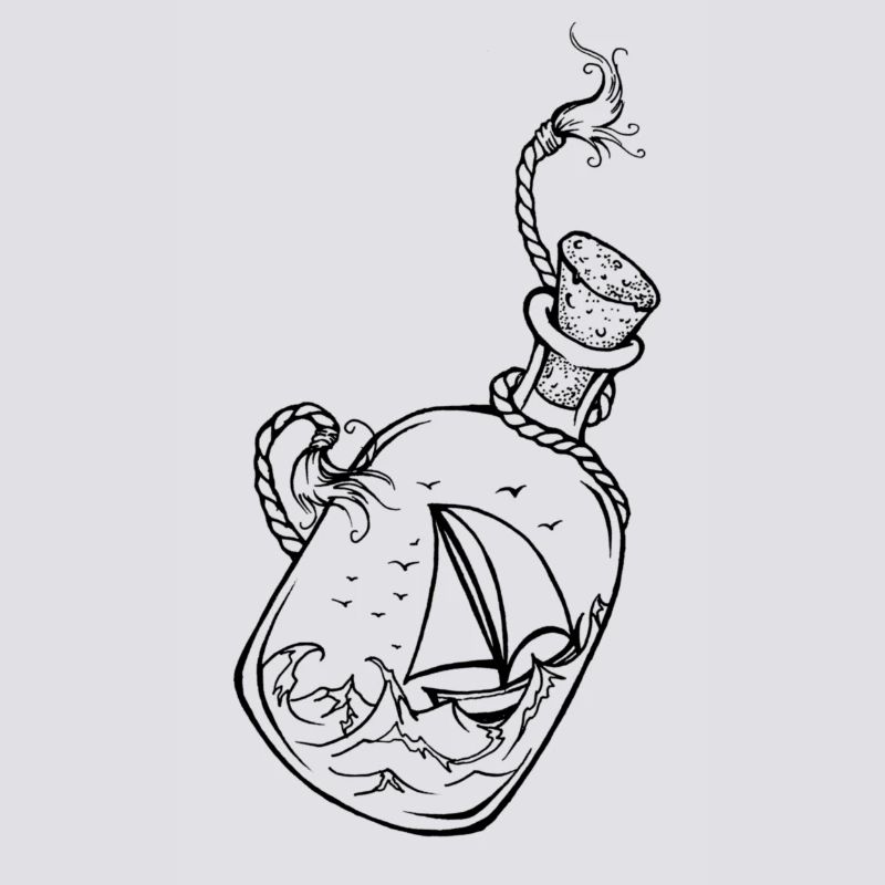 Flasche am Meer 2