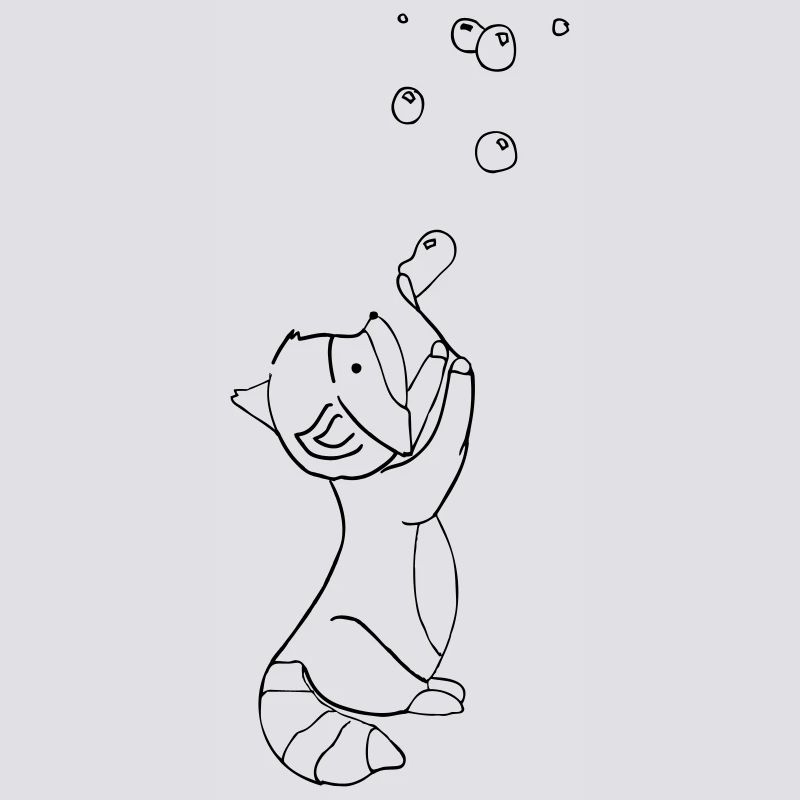 racoon outline