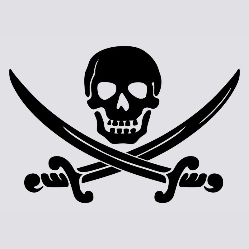 Crâne de pirate sabre