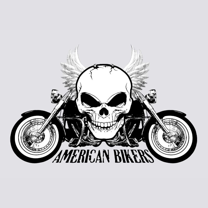 Amerikanischer Radfahrer-Motorrad-Zerhacker-Schädel-Radfahrer