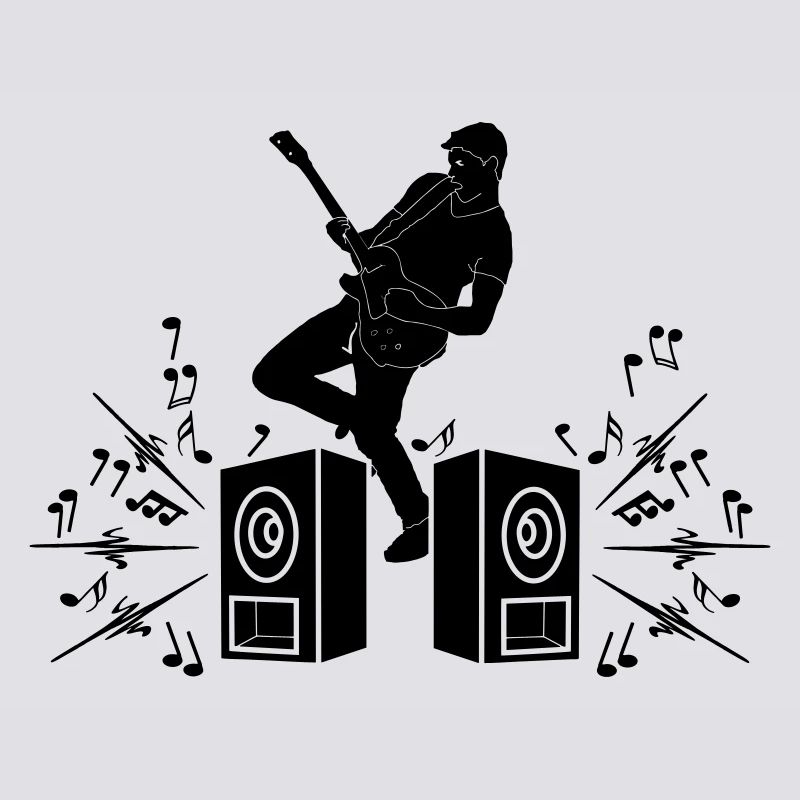 Gitarrist mit E-Gitarre