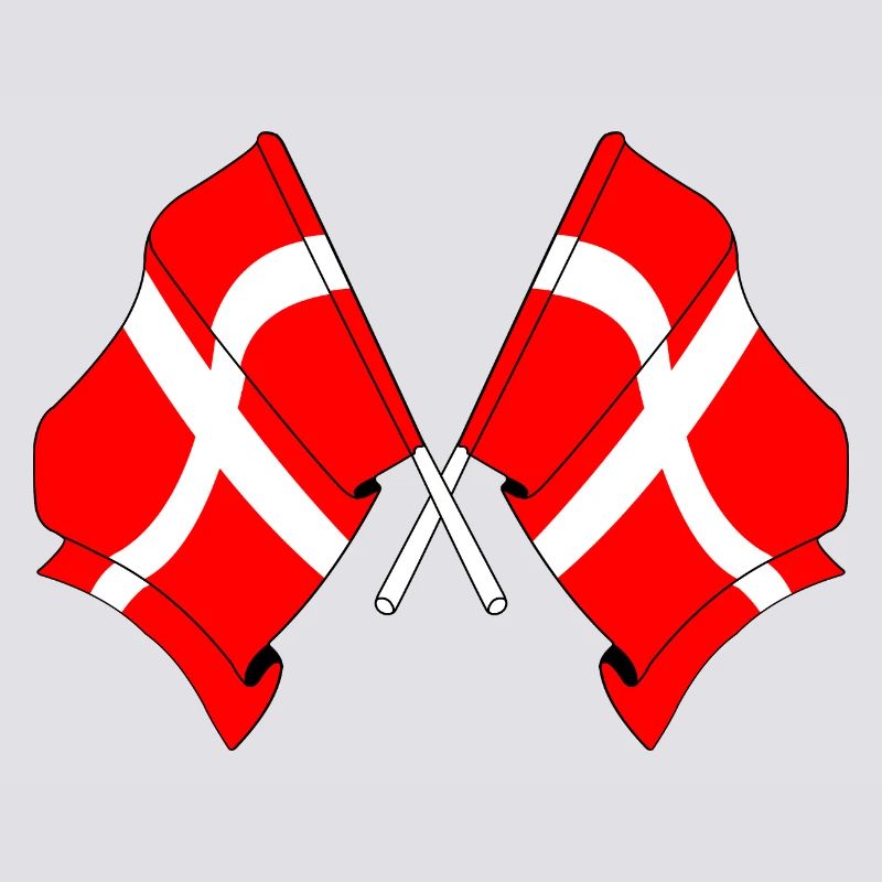 Deux drapeaux Danemark