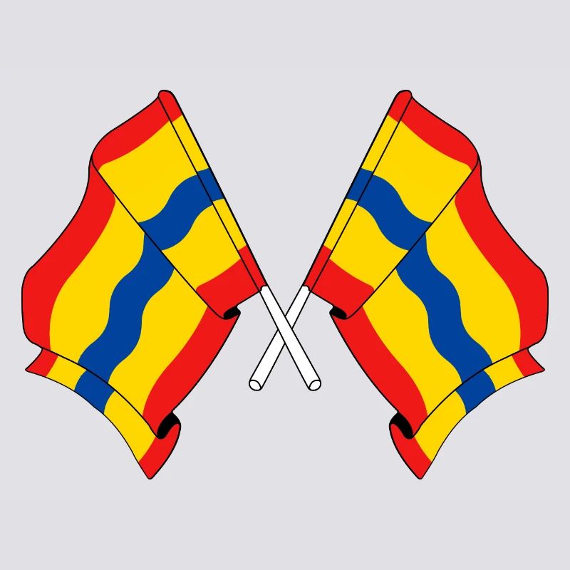 Deux drapeaux de la province d'Overijssel