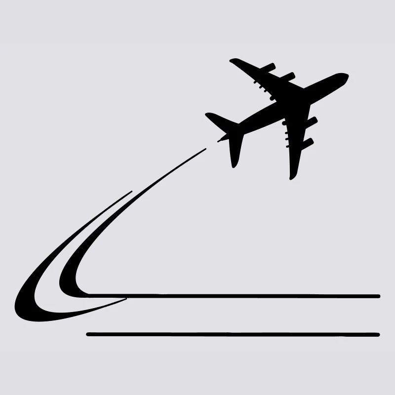 Flying away from plane