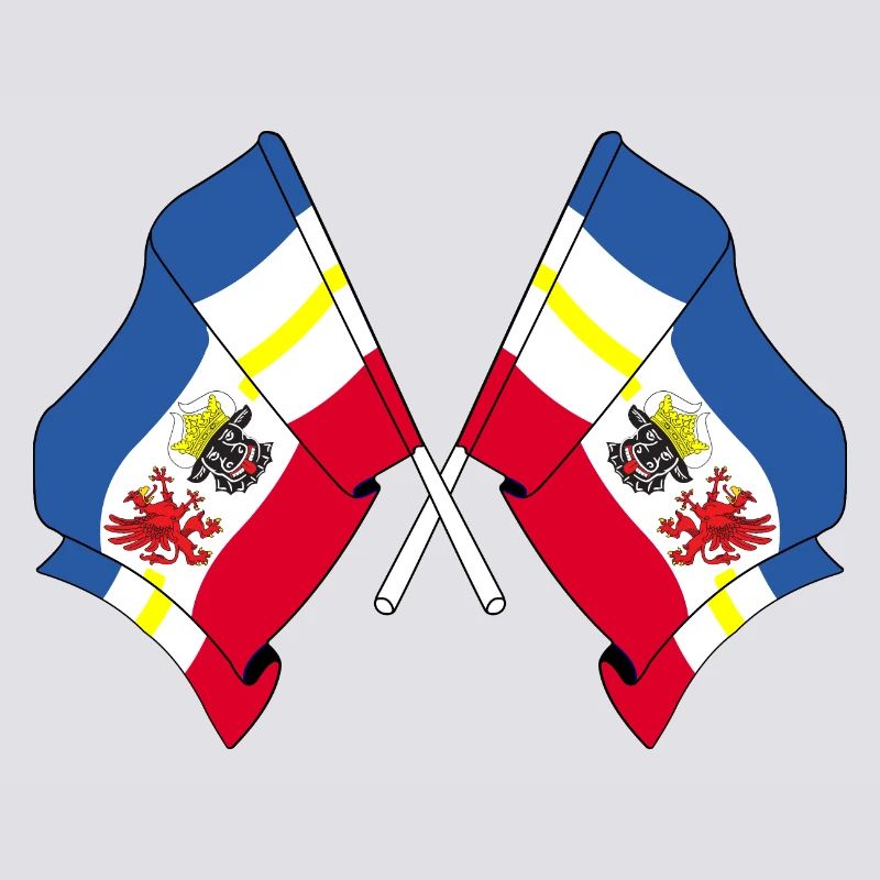 Two flags Mecklenburg Vorpommern