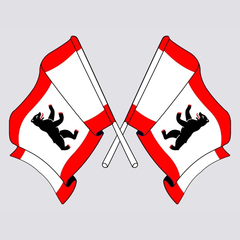 Zwei Flaggen Berlin