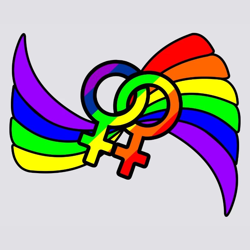 Regenbogen lesbies stolzes Logo