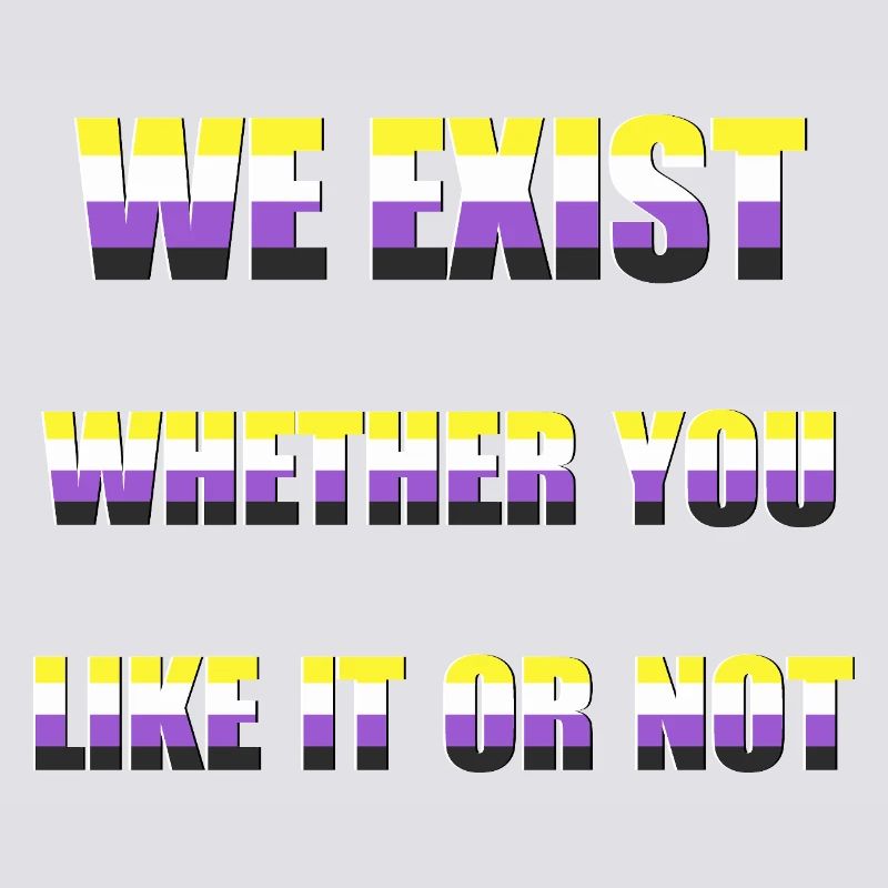 We Exist - Nicht-binäres Flag