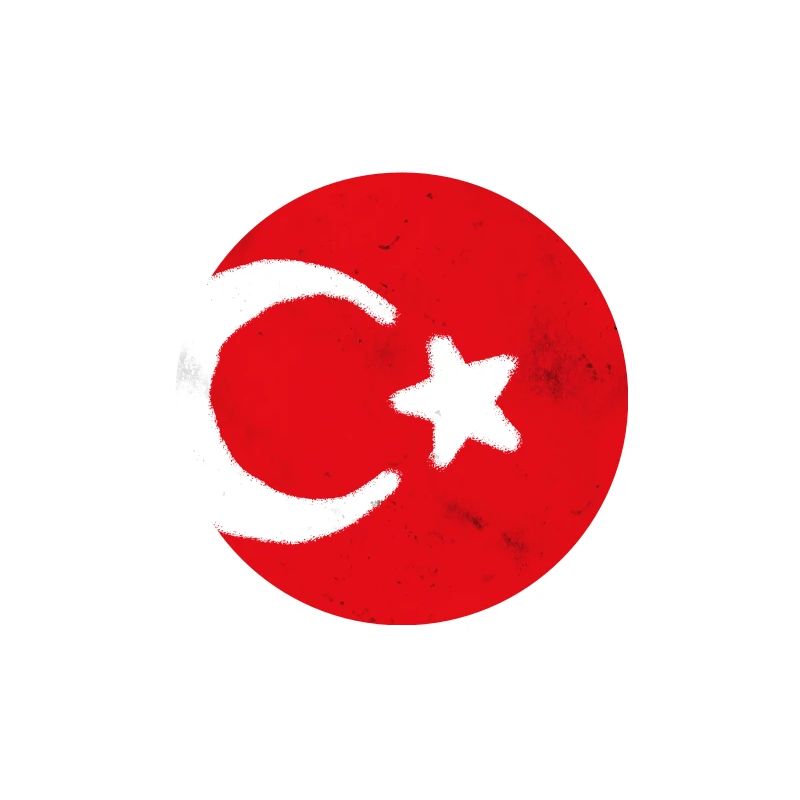 Drapeau turc Impression d’art abstrait