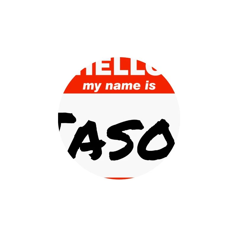 Hello My Name Is Jason Red Label with First Name