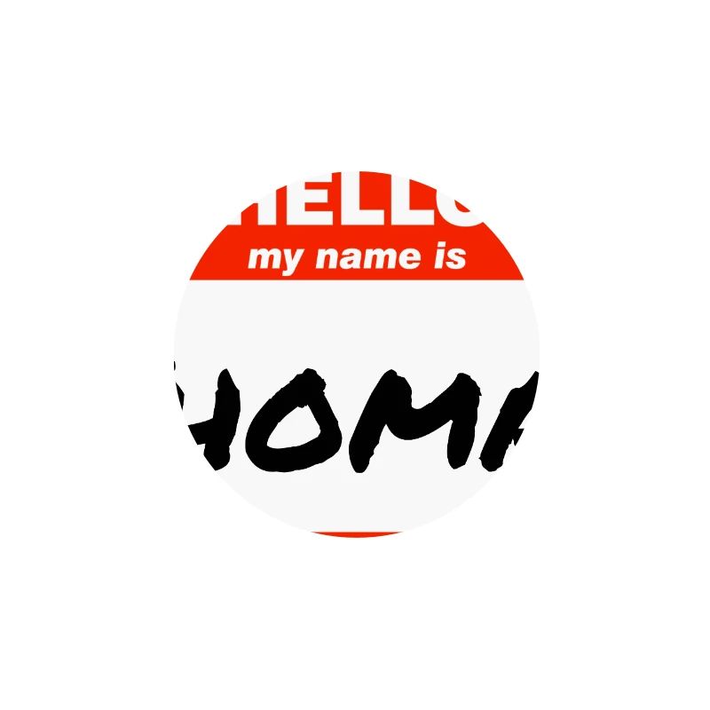 Hello My Name Is Thomas Label Name Tag