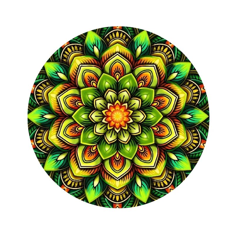 Glowing Mandala Flower Pattern