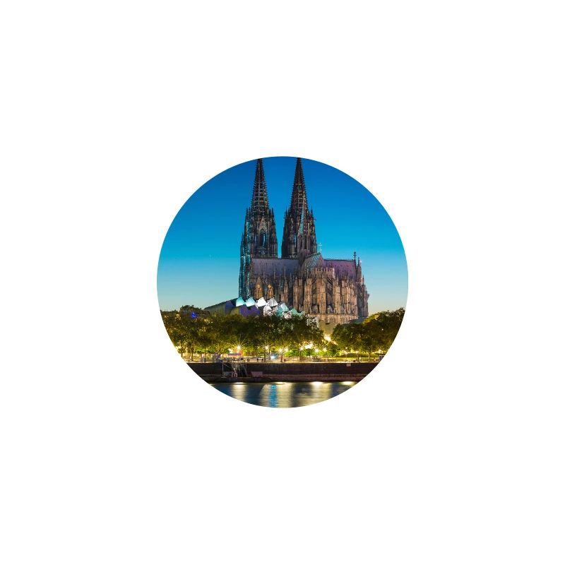 Cologne Cathedral Evening Light Silhouette