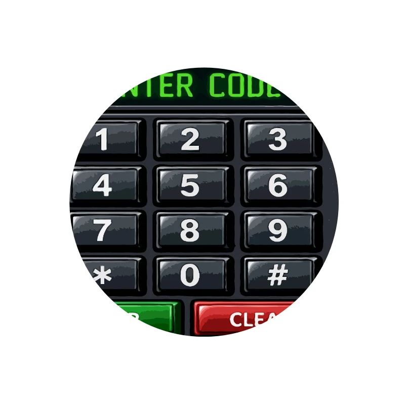 Geben Sie Code Keypad Neon ein