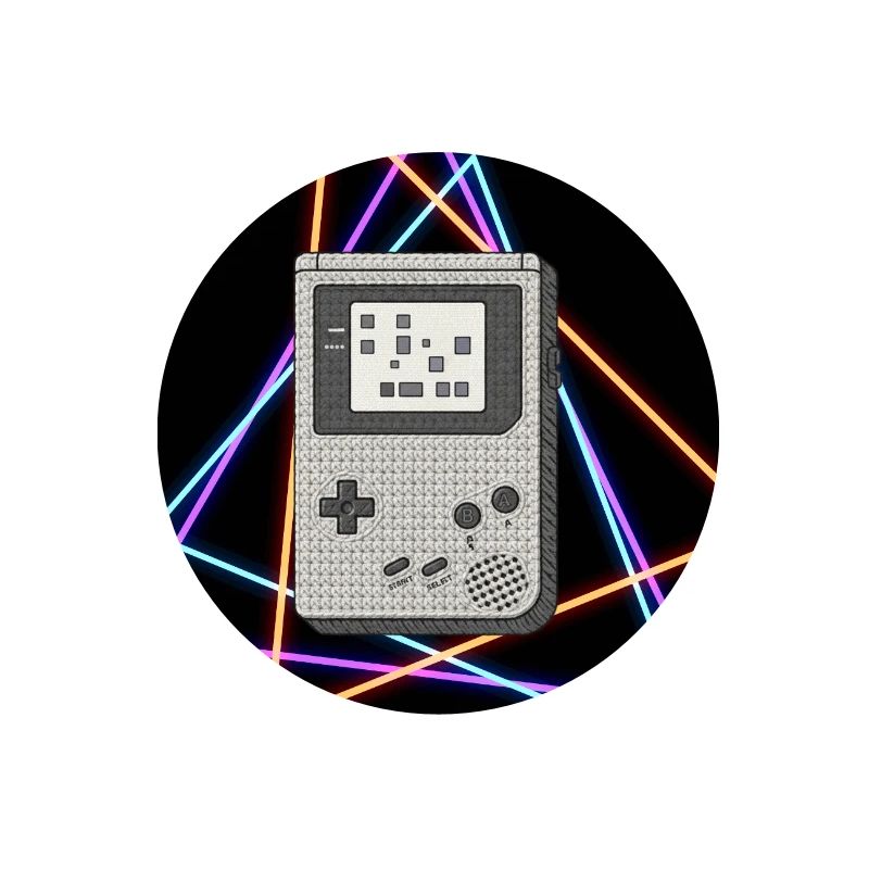 Retro Game Console Neon