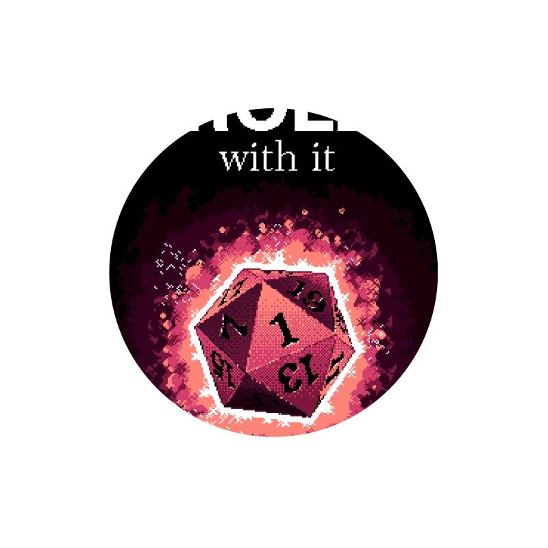 Faites simplement avec les dés rétro d20 magenta