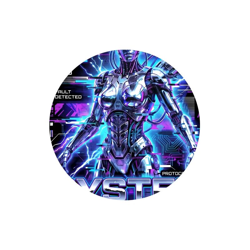 System Error Neon Cyborg