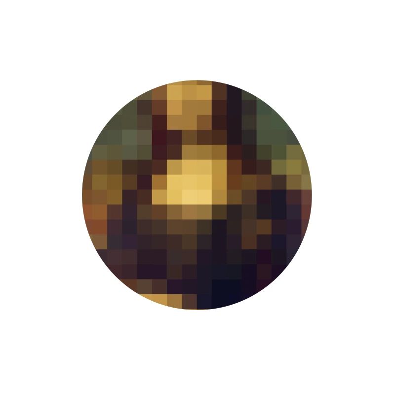 Mona Lisa 8-Bit Pixel Gemälde Leonardo da Vinci