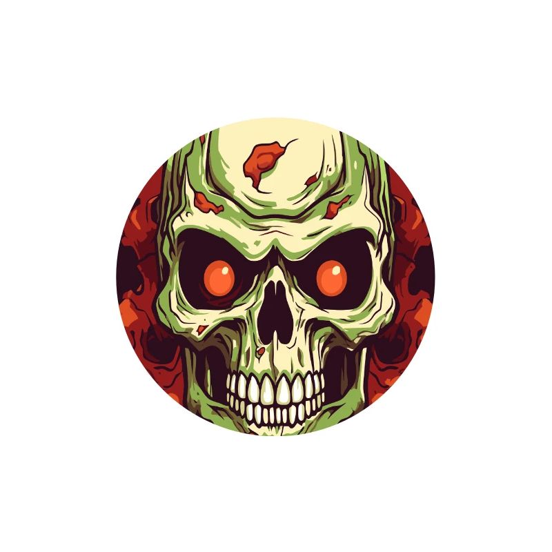 Gothic skull with hardcore saying