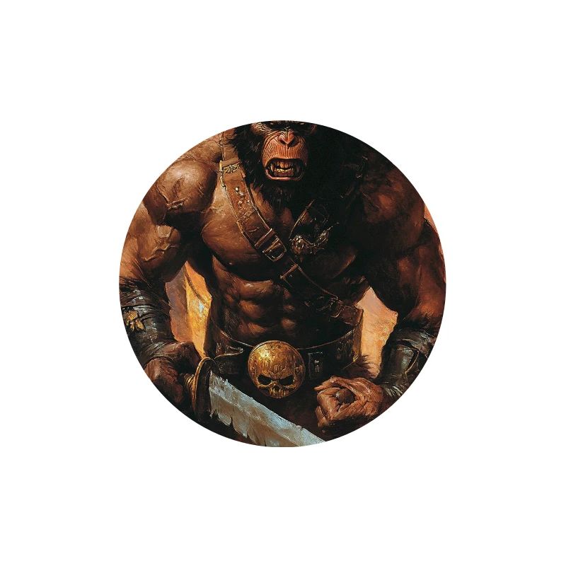 Singe Heavy Metal avec une épée